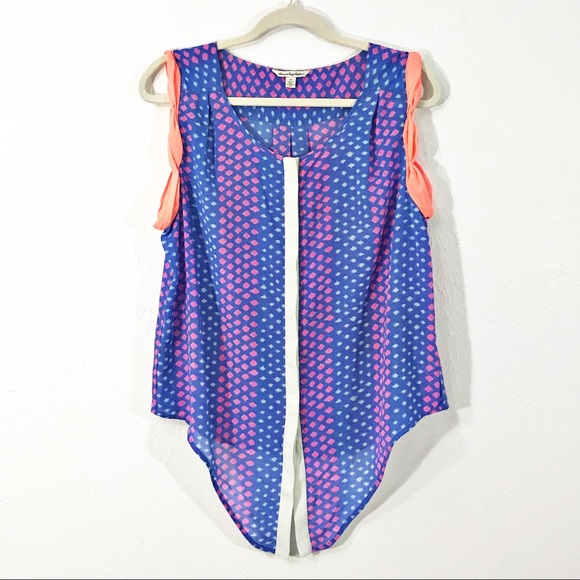 American Eagle Outfitters Tops - American Eagle Blue & Purple Sleeveless Blouse